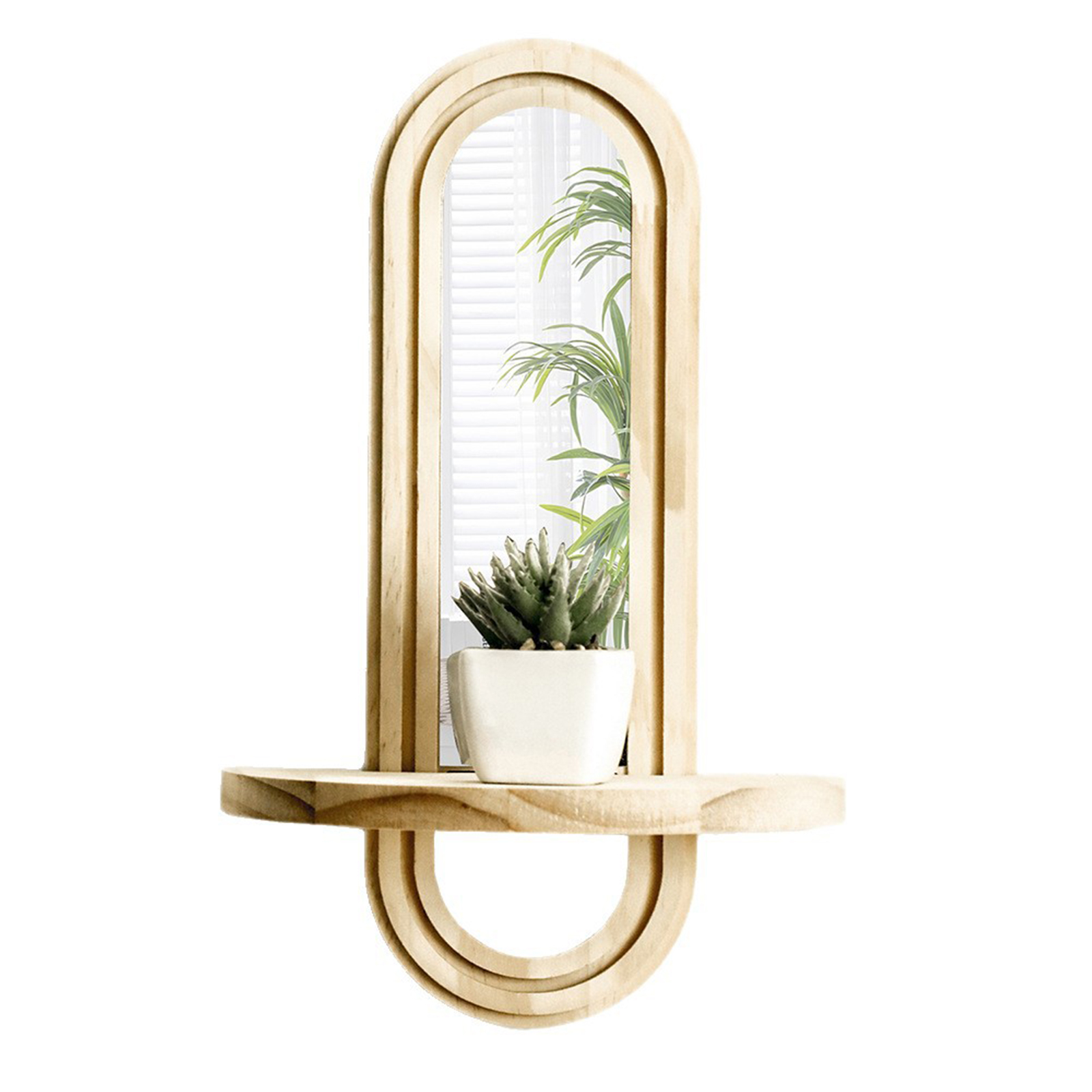 Home Bathroom Vanity - Estante de Pared con Espejo, Decoración