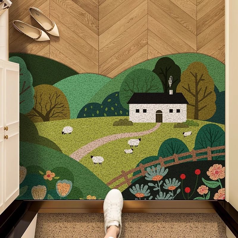 Zara Home Bathroom Rug - VIKAMA-alfombrillas antideslizantes circulares de seda para