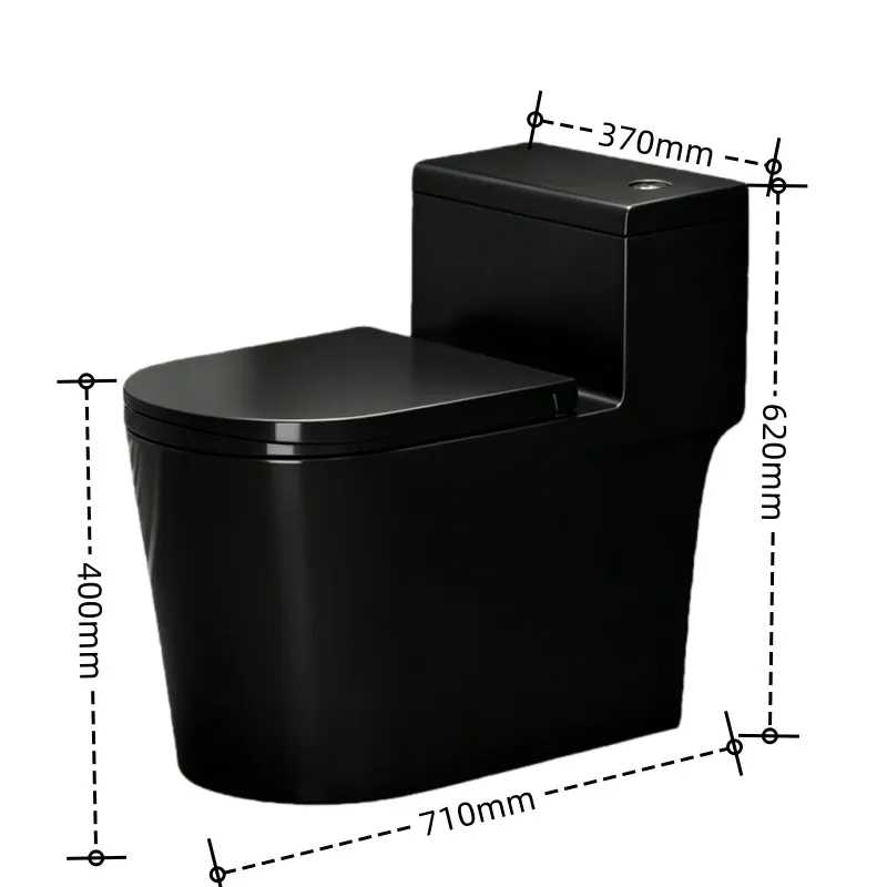 Home Bathroom Ware - Inodoro de sifón negro Chaozhou de