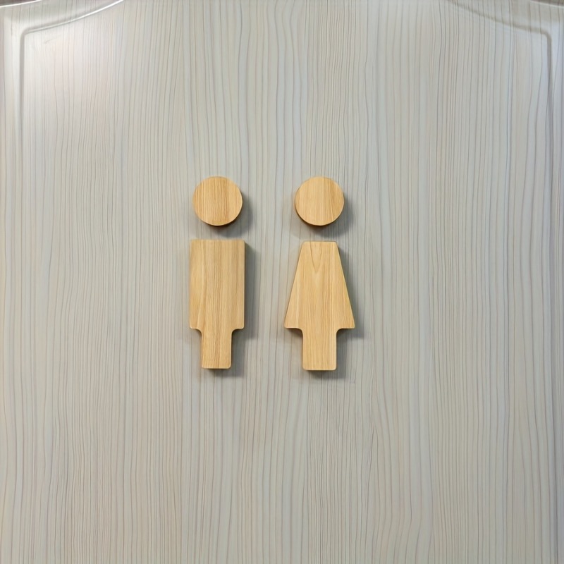 Home Office Bathroom - Letrero de baño de madera para