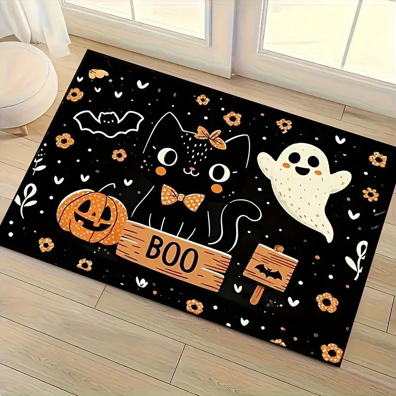Zara Home Bathroom Rug - Felpudo de Halloween, tapete de bienvenida,