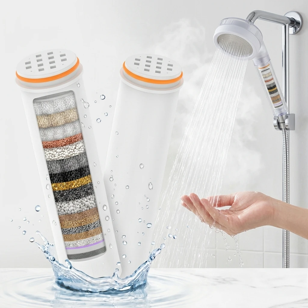 Home Bathroom Water Filter - Filtro de repuesto para cabezal de