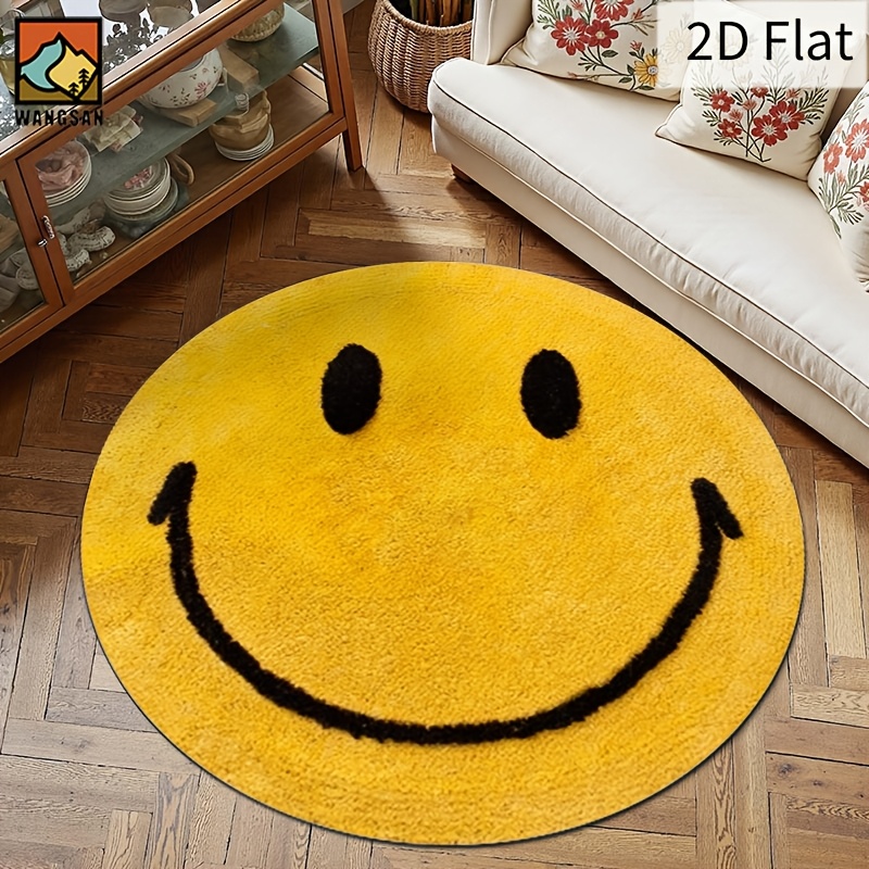 Home Bathroom Carpet - Alfombra Redonda de Franela 2D con