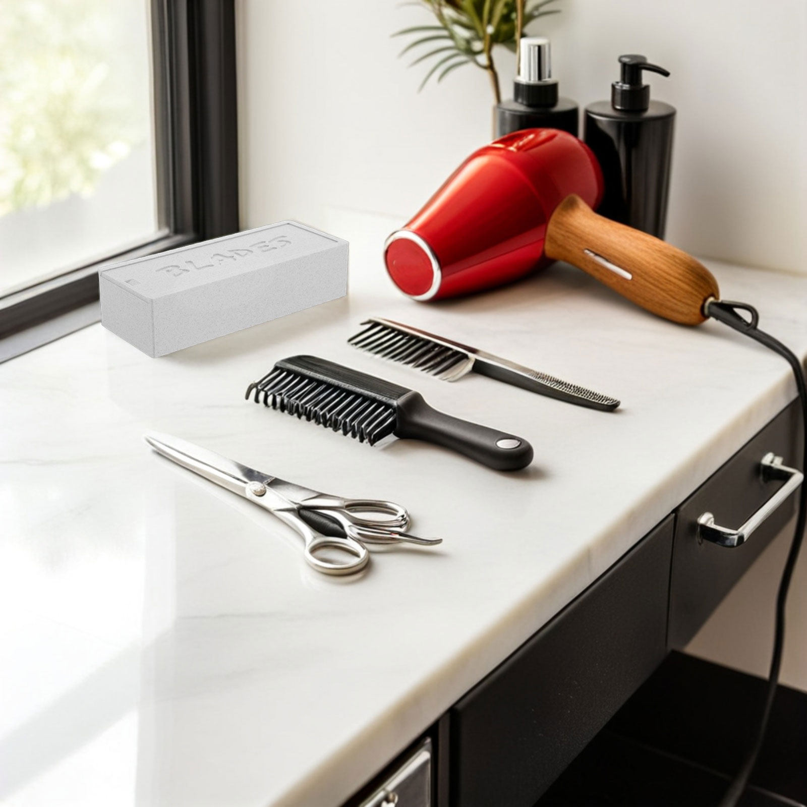 Home One Bathroom Accessories - Estuche de Almacenamiento para Cuchillas de