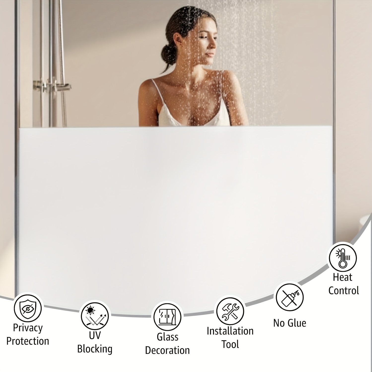 Home Office Bathroom - Película de Privacidad para Ventanas Blanca