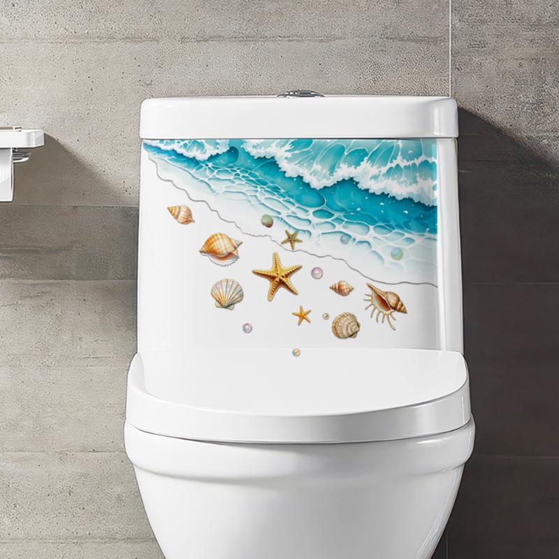 Home Bathroom Design - Pegatina para inodoro con temática del