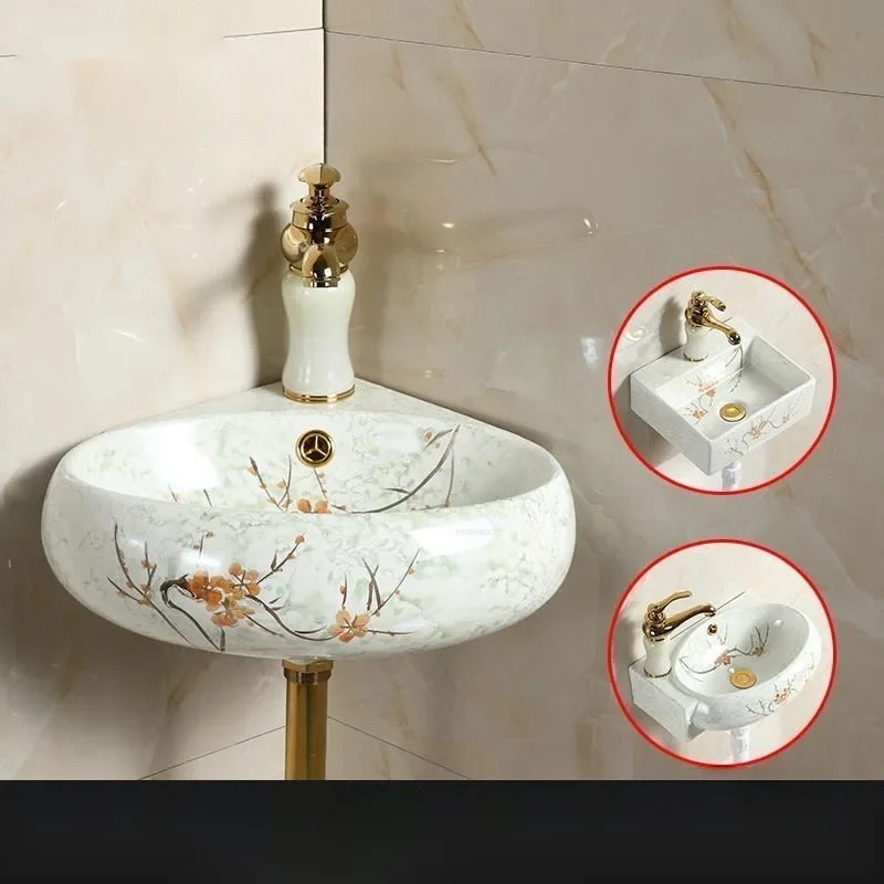 Lavabo de esquina triangular d - Home Bathroom Design reseña y precio