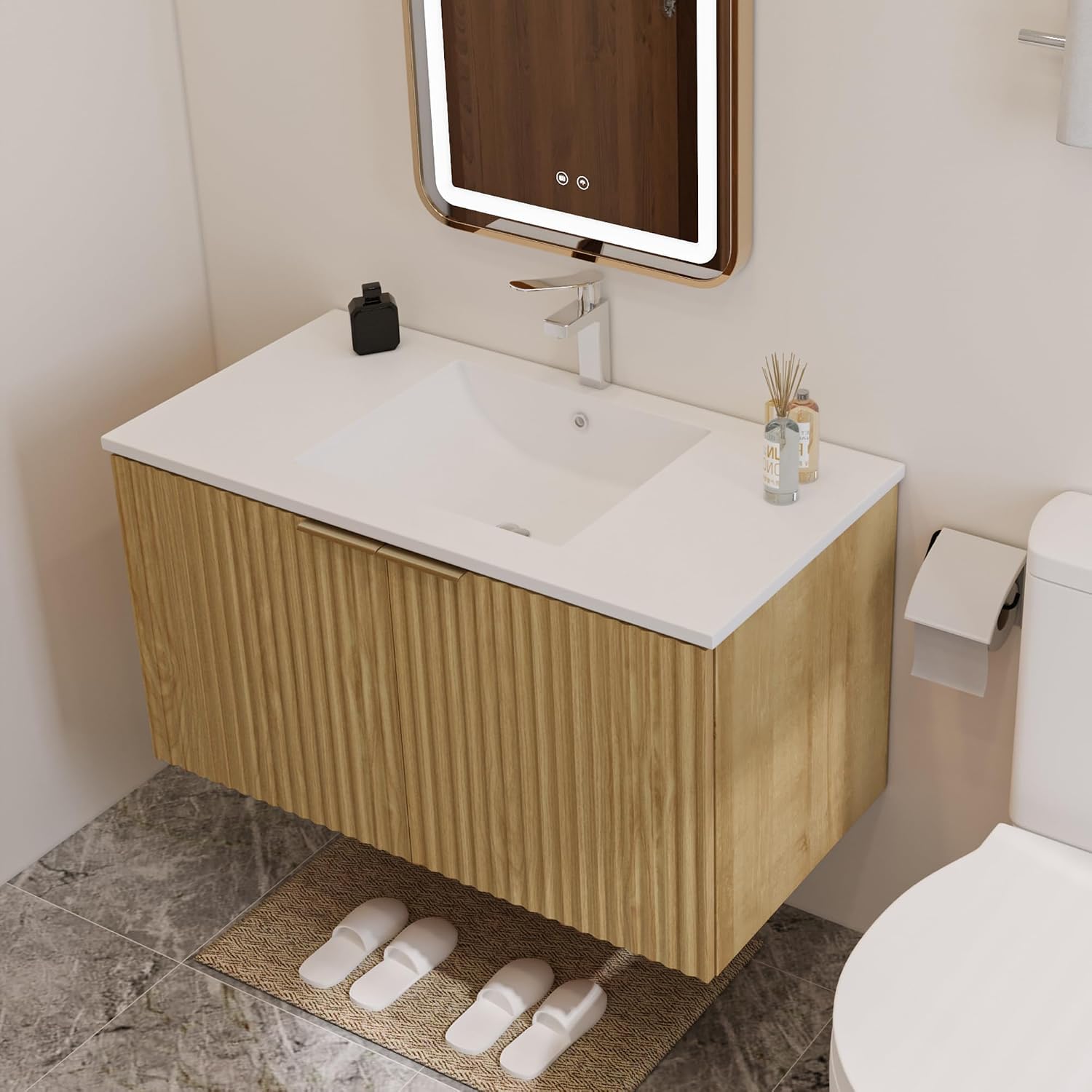 Mueble de Baño Flotante Modern - Home Bathroom reseña y precio