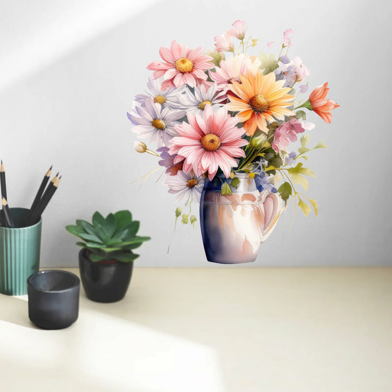 Pegatinas de pared de flores m - Home Bathroom Wall Tiles reseña y precio