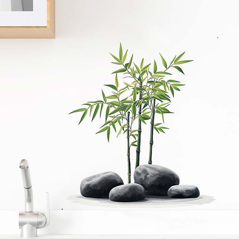 Pegatina de pared de bambú con - Home Bathroom Wall Tiles reseña y precio