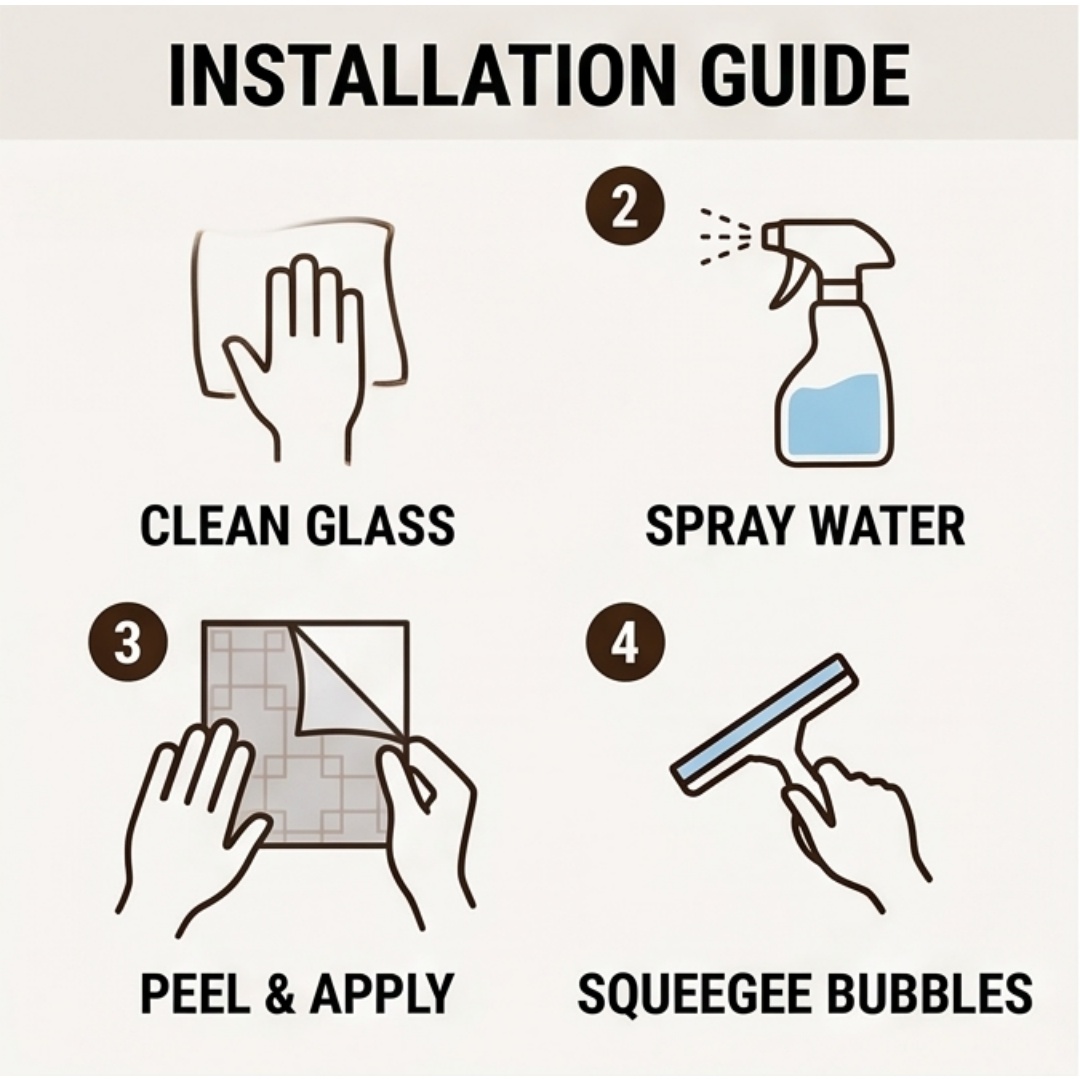 Película para ventana esmerila - Home Office Bathroom reseña y precio