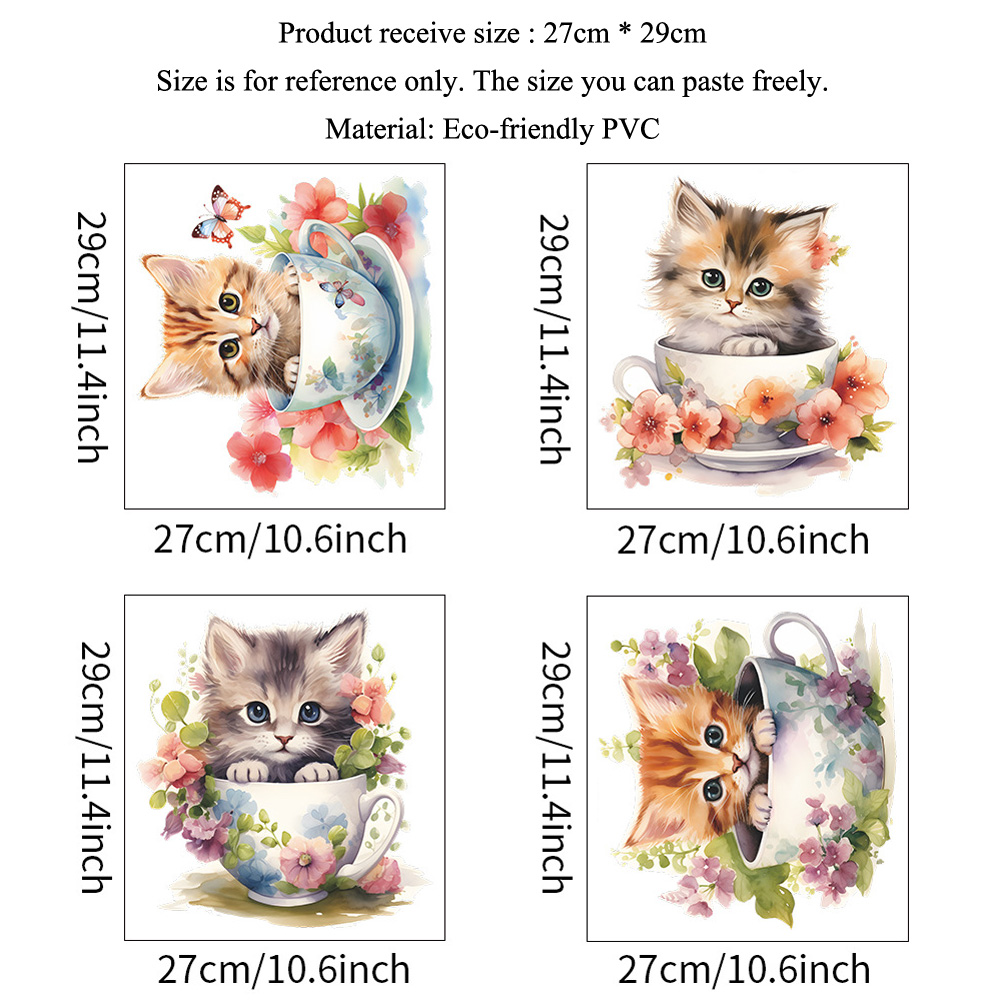 Bonita taza de té, pegatina de - Home Bathroom Wall Tiles reseña y precio