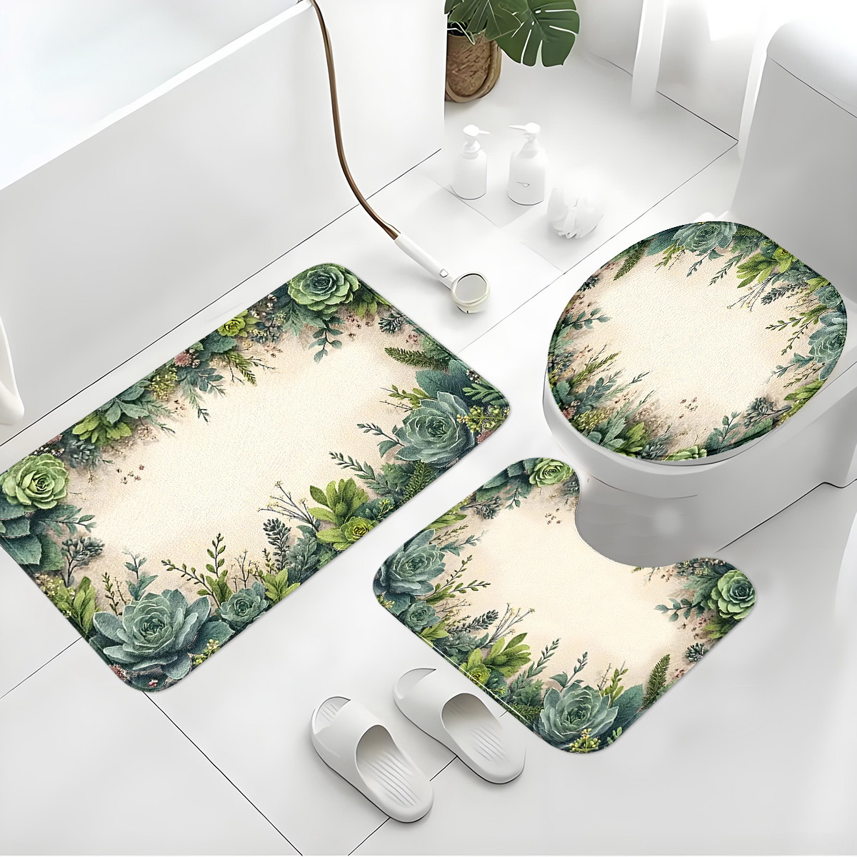 Juego de Baño Retro de Tres Pi - Zara Home Bathroom Rug reseña y precio
