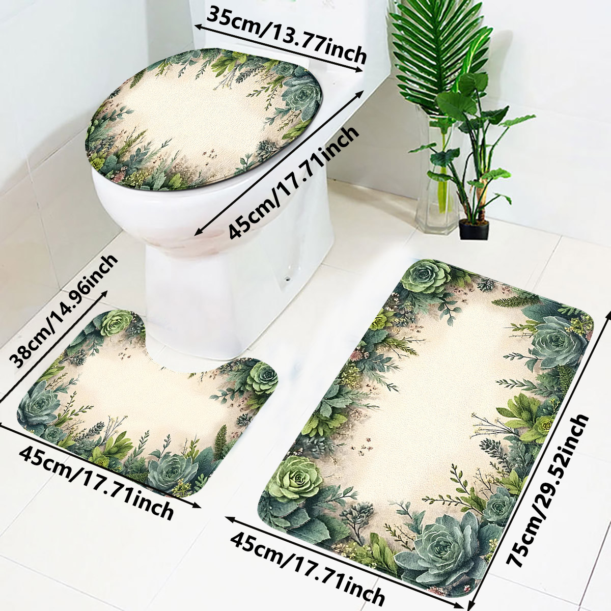 Juego de Baño Retro de Tres Pi - Zara Home Bathroom Rug reseña y precio