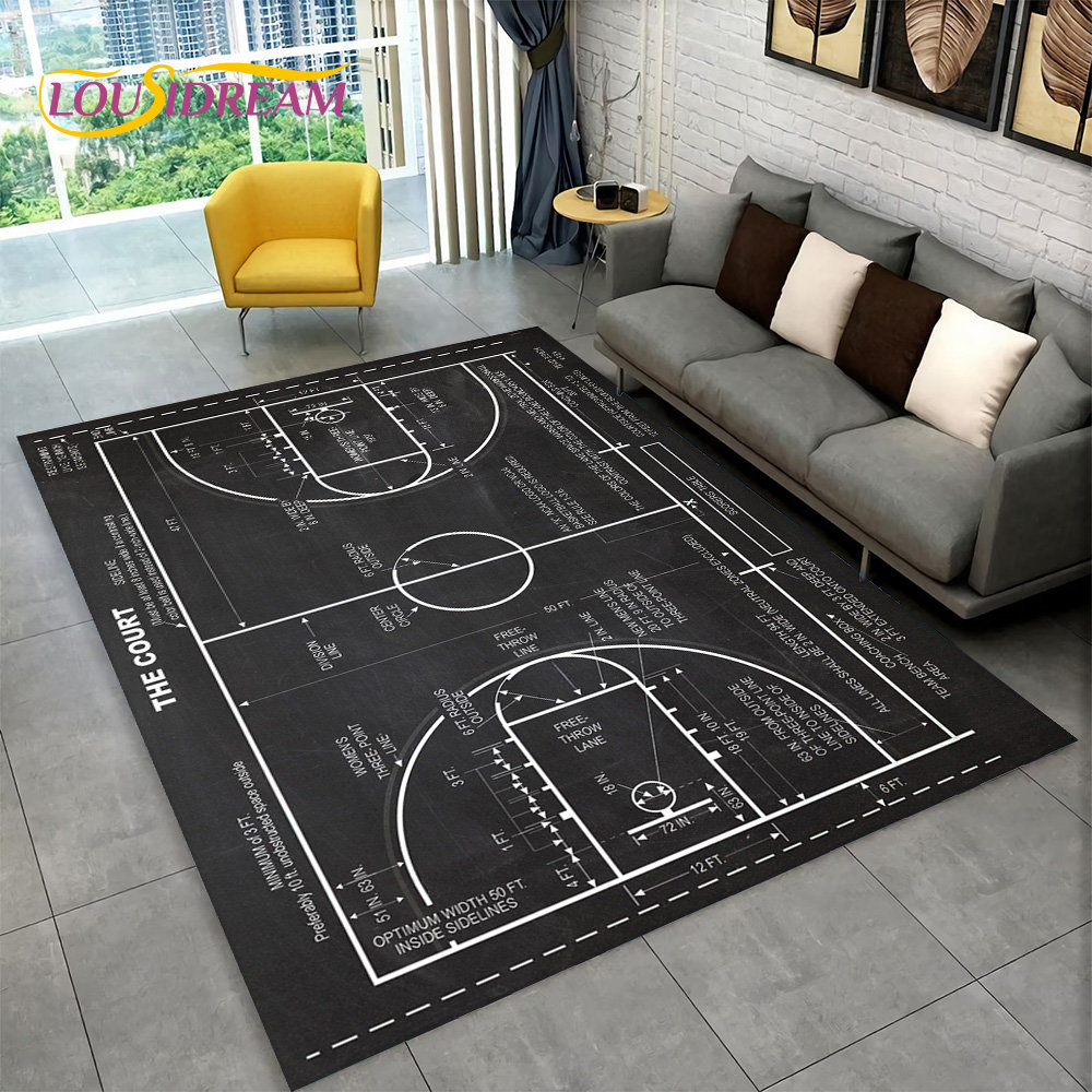 Alfombra grande de baloncesto  - Home Bathroom Carpet reseña y precio