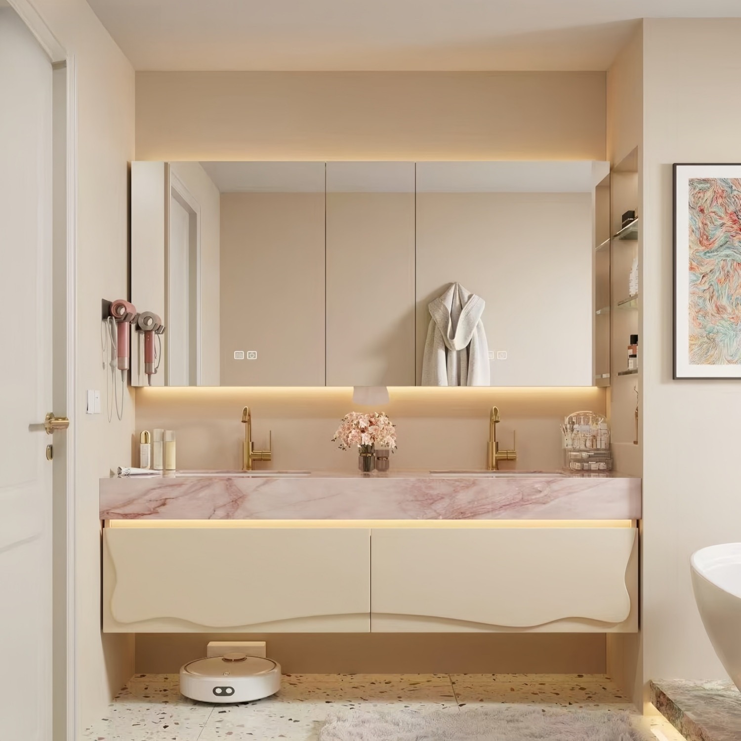 Lavabo Rectangular de Mármol p - Home Bathroom Vanity reseña y precio