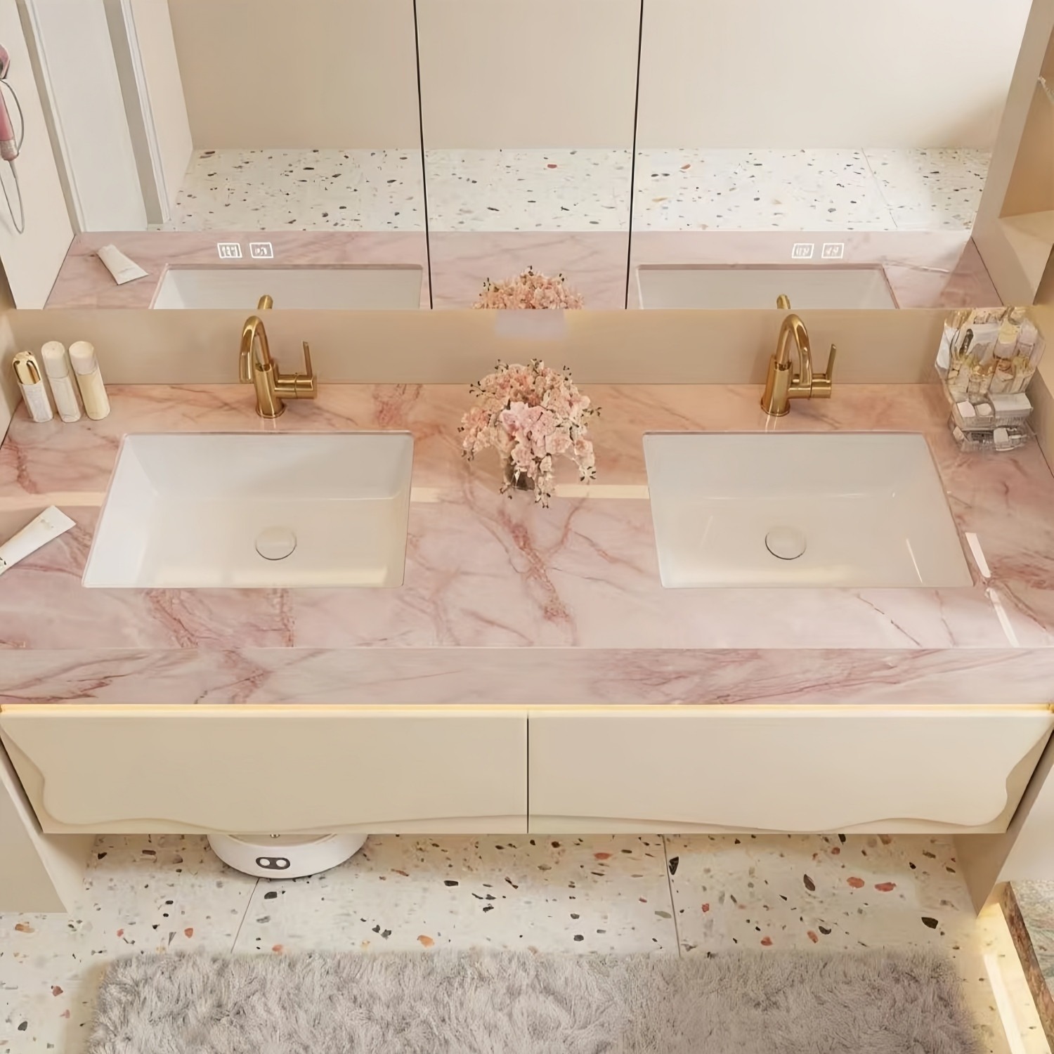 Lavabo Rectangular de Mármol p - Home Bathroom Vanity reseña y precio