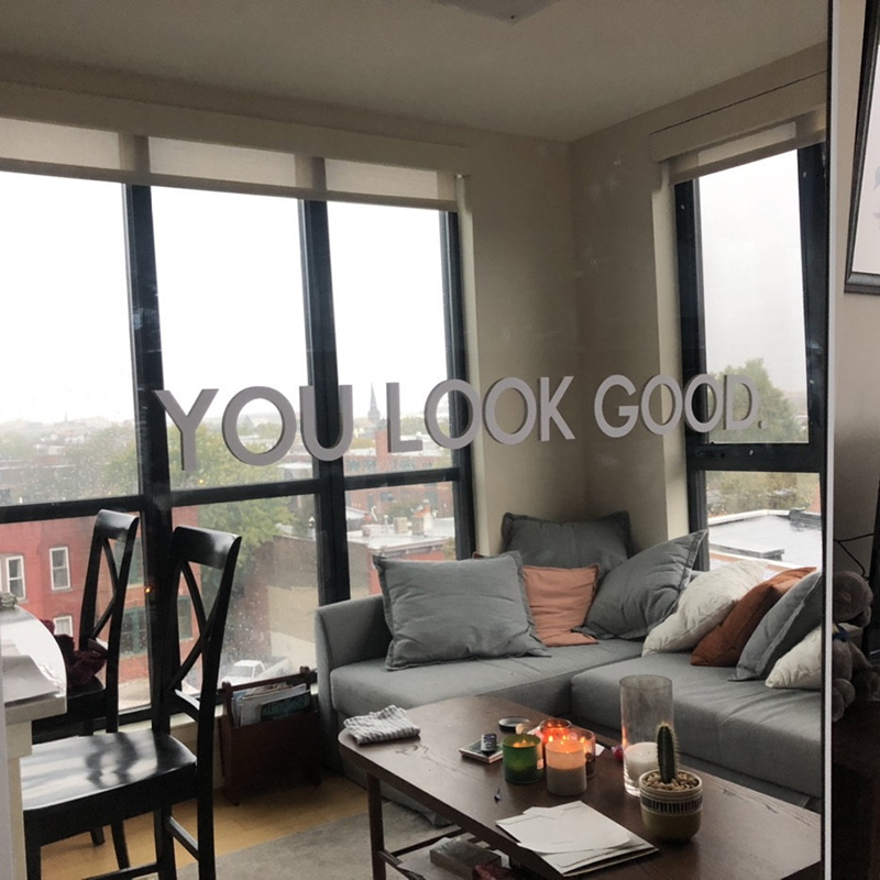You Look Good Mirror Wall Stic - Home Bathroom Wall Tiles reseña y precio