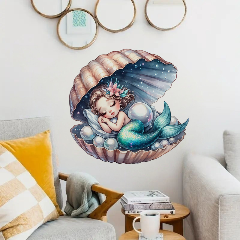 Bonita pegatina de sirena, cal - Home Bathroom Wall Tiles reseña y precio