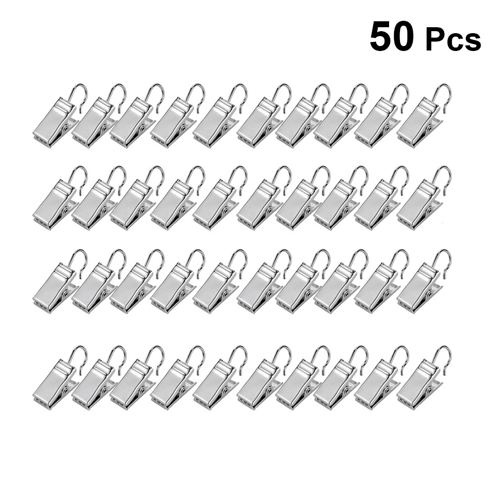 50 ganchos metálicos para cort - Home Bathroom Design reseña y precio