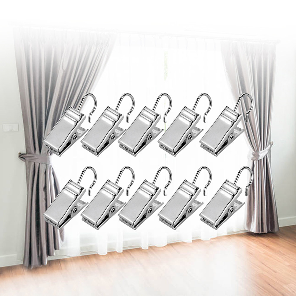 50 ganchos metálicos para cort - Home Bathroom Design reseña y precio