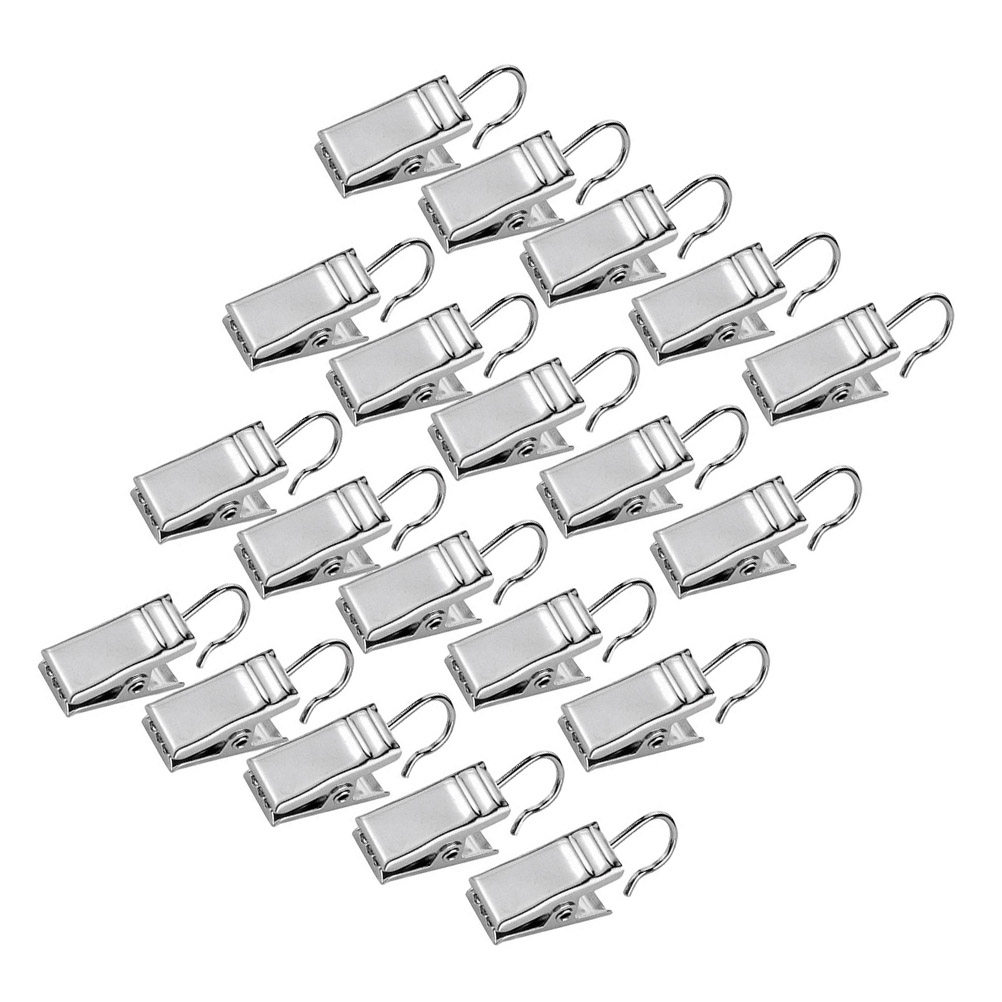 50 ganchos metálicos para cort - Home Bathroom Design reseña y precio